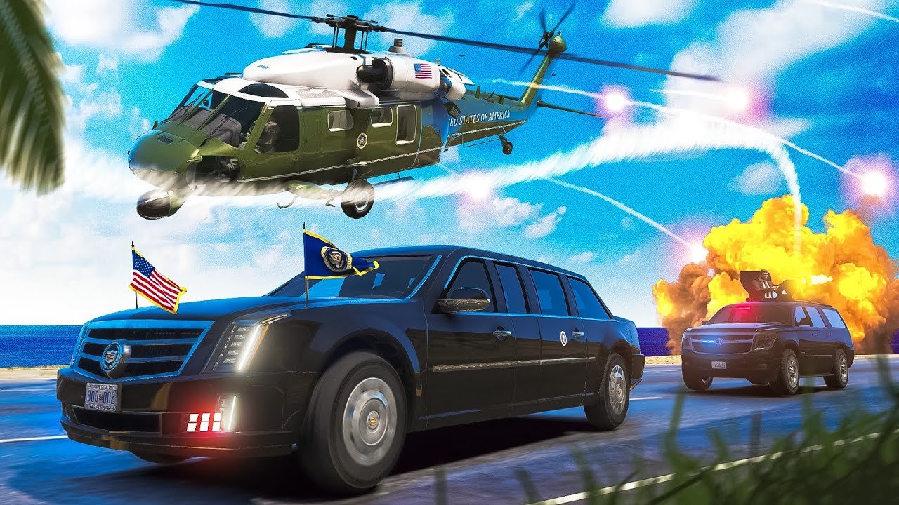 Presidential Motorcade Attack in GTA 5!