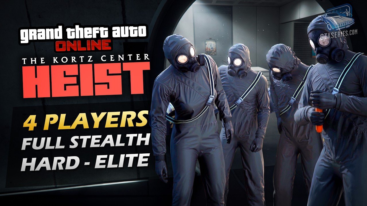 GTA Online: The Kortz Center Heist with 4 Players [HARD + FULL STEALTH + ELITE CHALLENGE]
